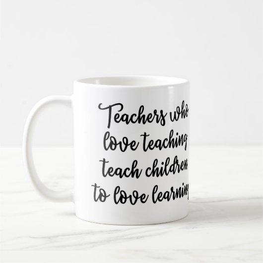 Professeurs qui aiment enseigner la tasse (Gauche)