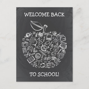 Professeurs Tableau Noir Pomme Carte Postale