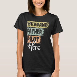 Professie vader held vader Pilot T-shirt