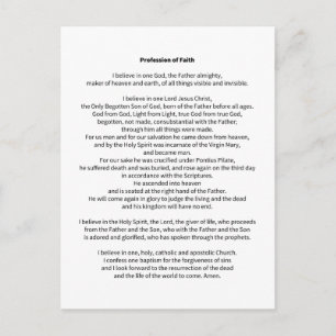 Professie van het geloof briefkaart