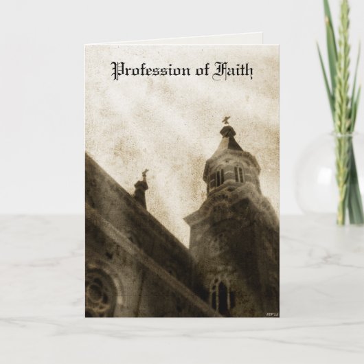 Professie van het geloof kaart (Voorkant)
