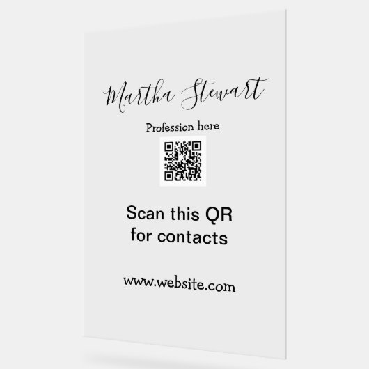 Profession add QR code details website company bus (Angle)