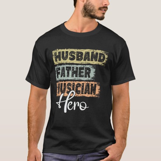 Profession dad hero father Musician  1 T-shirt (Voorkant)