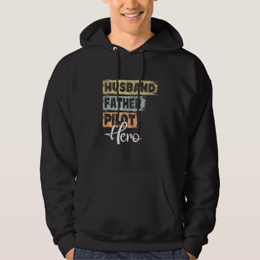 Profession dad hero father Pilot  1 Hoodie (Voorkant)