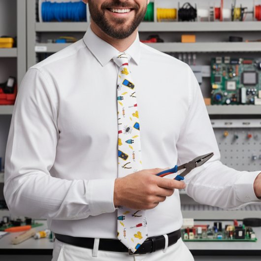 Profession d'électricien père Motif Cravate