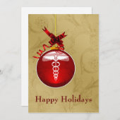 profession médicale caduceus signe Carte de fin de (Devant / Derrière)