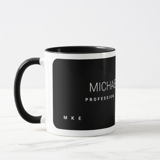 Profession moderne Nom commercial Café noir Mug (Gauche)