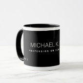 Profession moderne Nom commercial Café noir Mug (Devant gauche)