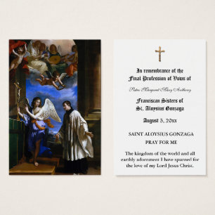 PROFESSION NUN CATHOLIQUE DE VOWS CARTE SAINTE