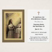 PROFESSION NUN CATHOLIQUE DE VOWS CARTE SAINTE (Devant & derrière)
