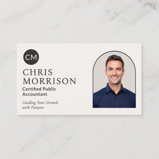 Professional Accountant CPA Tax Preparer Visitekaartje (Voorkant)