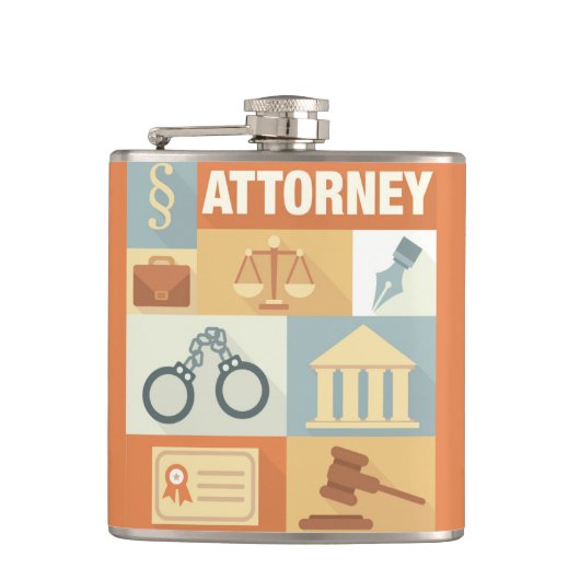 Professional Attorney Iconic Ontworpen Heupfles (Voorkant)