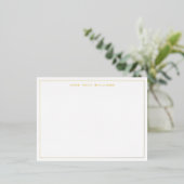 Professional Basic Name Thin Border Folie Note Kaa Feestdagen Briefkaart (Staand Voorkant)