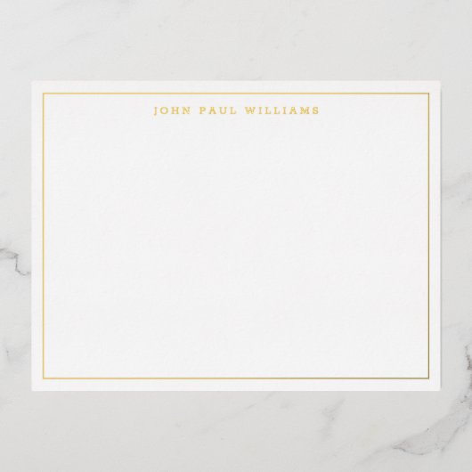 Professional Basic Name Thin Border Folie Note Kaa Feestdagen Briefkaart (Voorkant)