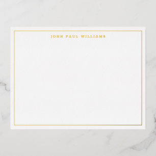 Professional Basic Name Thin Border Folie Note Kaa Folie Feestdagen Briefkaart