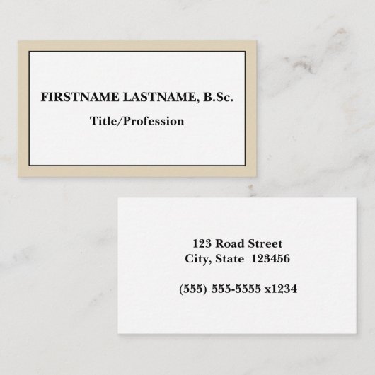 Professional, Basic Visitekaartje (Voorkant / Achterkant)