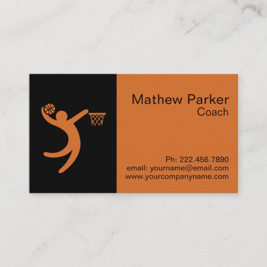 Professional Basketball Coach-Visitekaartje Visitekaartje (Voorkant)