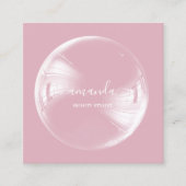 Professional Beauty Makeup Logo Bubble Vierkante Visitekaartje (Voorkant)