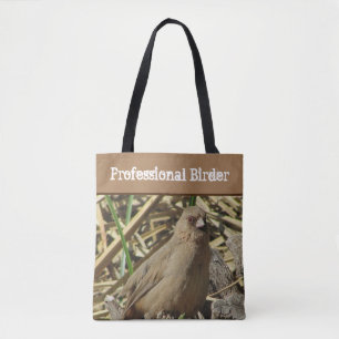 Professional Birder Brown Towee Bird Foto Natuur Draagtas