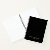 Professional Black en Gold Notitieboek (Binnen)