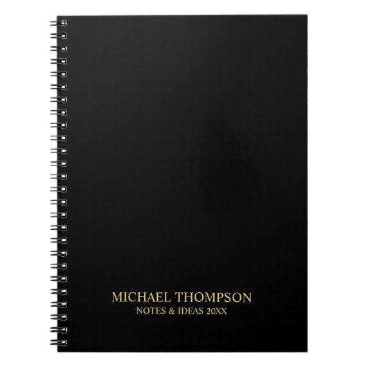 Professional Black en Gold Notitieboek (Voorkant)