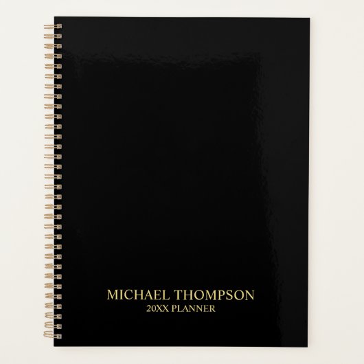 Professional Black en Gold Planner (Voorkant)