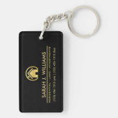 Professional Black en Gold Real Estate Sleutelhanger (achterkant)