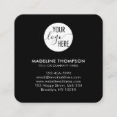 Professional Black Generic Company Logo QR Code Vierkante Visitekaartje (Voorkant)