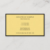 Professional Black & Gold Elegant Luxury Thick Visitekaartje (Achterkant)