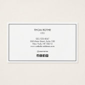 Professional Black Red Monogram 3D Typografie Visitekaartje (Achterkant)