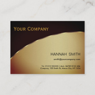 Professional Black Silver Metal Modern Elegant Visitekaartje