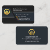 Professional Black Trapezium Lines CEO Visitekaartje (Voorkant / Achterkant)