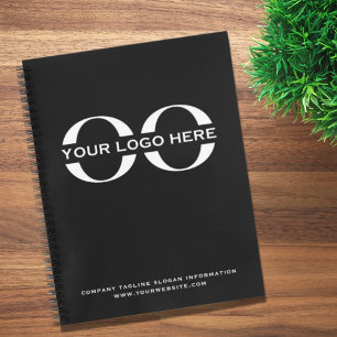 Professional Black White Company Brand Notitieboek