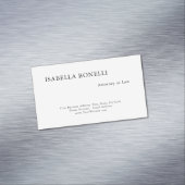 Professional Black White Minimalist Plain Creative Magnetisch Visitekaartje (Voorbeeld)