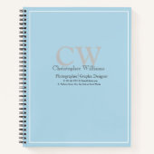 Professional Blue-minimalist Notitieboek (Voorkant)