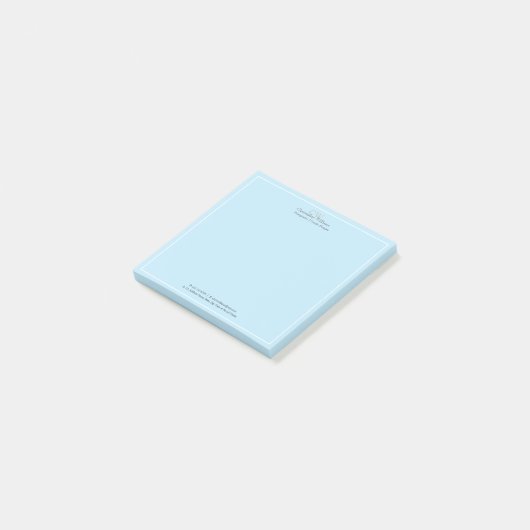 Professional Blue-minimalist Post-it® Notes (Schuin)