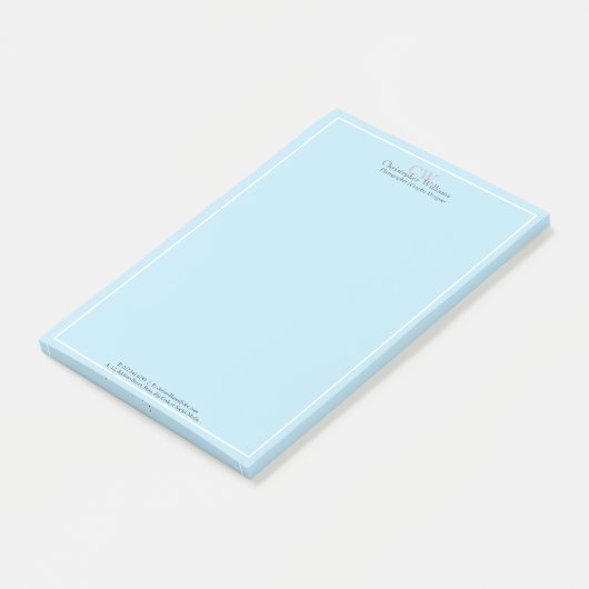 Professional Blue-minimalist Post-it® Notes (Schuin)