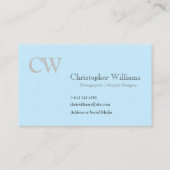 Professional Blue-minimalist Visitekaartje (Achterkant)