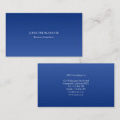 Professional Blue Simple Gradient Hombre-effect Visitekaartje (Voorkant / Achterkant)