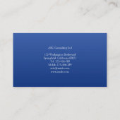 Professional Blue Simple Gradient Hombre-effect Visitekaartje (Achterkant)