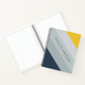 Professional Blue to Yellow Gradient Sketchbook Notitieboek (Binnen)