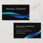 Professional Blue Wave Visitekaartje Black (Voorkant / Achterkant)