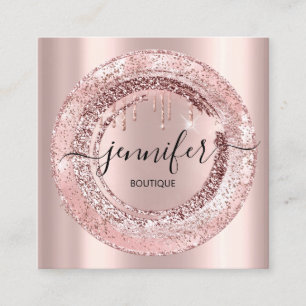 Professional Boutique Beauty Shop Roos Lijst Vierkante Visitekaartje