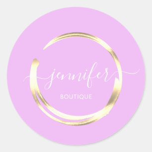 Professional Boutique Lila Gold Cirkel Ronde Sticker