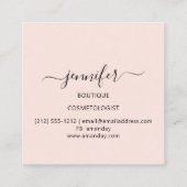 Professional Boutique Shop Beauty Lemon Roos Vierkante Visitekaartje (Achterkant)