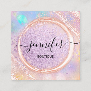 Professional Boutique Shop Paars Logo Vierkante Visitekaartje