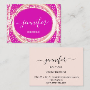 Professional Boutique Winkelen Beauty Roos Roze Visitekaartje