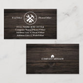 Professional Builder Carpenter Tools Woodworking B Visitekaartje (Voorkant / Achterkant)