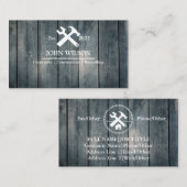 Professional Builder Carpenter Tools Woodworking B Visitekaartje (Voorkant / Achterkant)