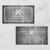 Professional Builder Carpenter Tools Woodworking Visitekaartje (Voorkant / Achterkant)